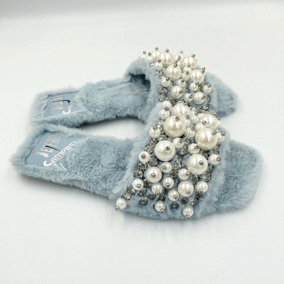 Jeffrey Campbell Facile Faux Fur Slide Sandal - Picture 2 of 9